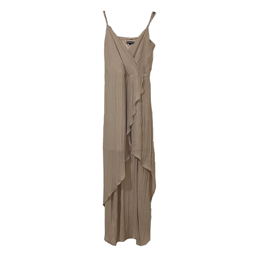 Express High Low Light Cream Dress Size Small Petite